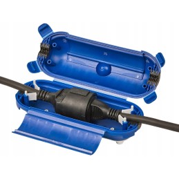 A cover protecting cables and the Schuko IP44 plug