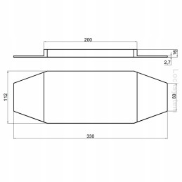 Rubber bumper, tipper bumper, 330x112x16