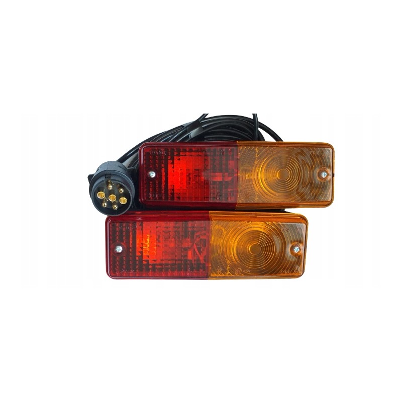 Lamps set of agricultural tow truck trailers ready 7 5