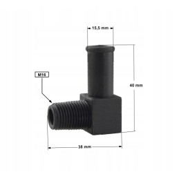 Impco Cobra reducer water elbow, M16 thread