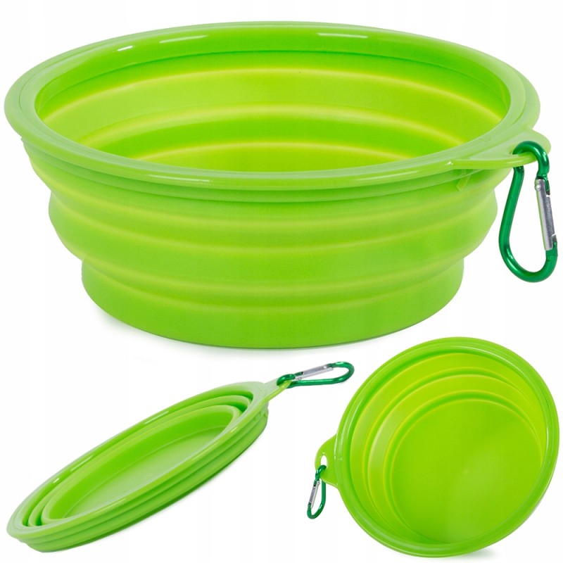 Silicone travel foldable dog bowl 0-8l
