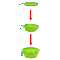 Silicone travel foldable dog bowl 0-8l