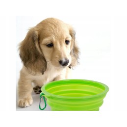 Silicone travel foldable dog bowl 0-8l