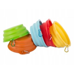 Silicone travel foldable dog bowl 0-8l