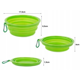 Silicone travel foldable dog bowl 0-8l
