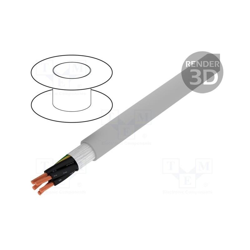 5 m x LAPP - 26133 - Wire: control cable, ÖLFLEX® FD CLASSIC 810, 5G1mm2, PVC, grey