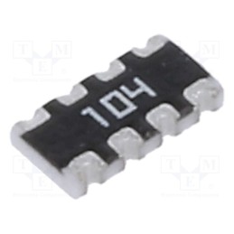 100 pcs x YAGEO - TC164-JR-07100KL - Resistor network: Y, SMD, 100kΩ, ±5%, 62.5mW, No.of resistors: 4