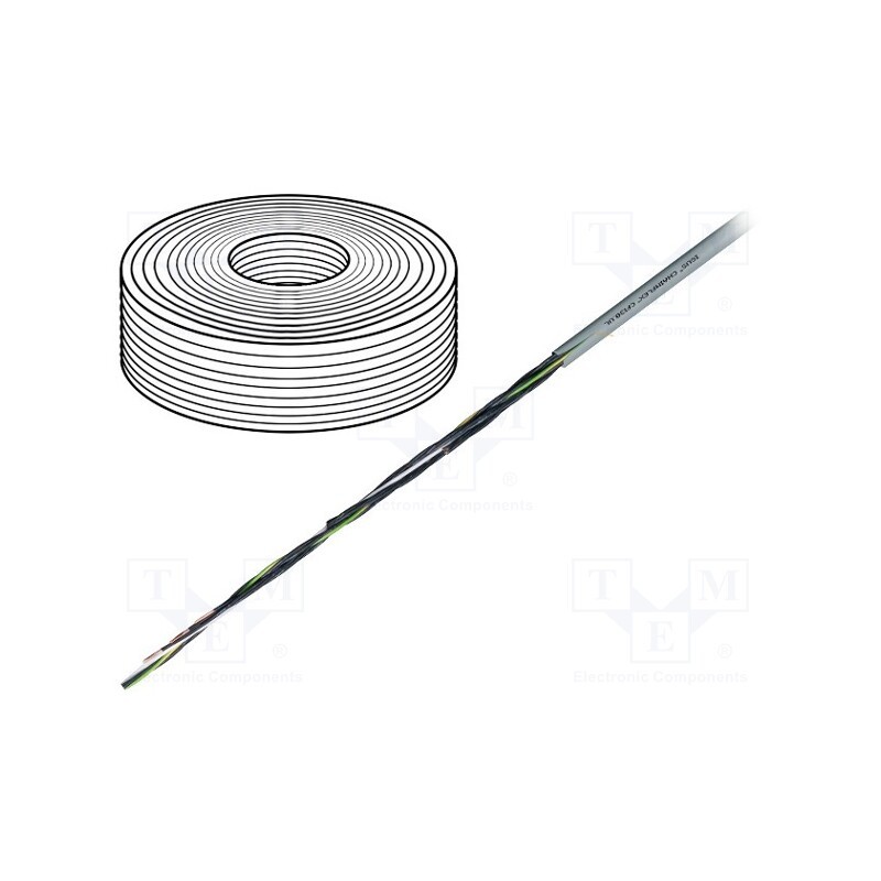 5 m x IGUS - CF130.10.05.UL - Wire: control cable, chainflex® CF130.UL, 5G1mm2, PVC, grey, Cu