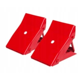 Metal set of 2 foldable wheel chocks y8a04