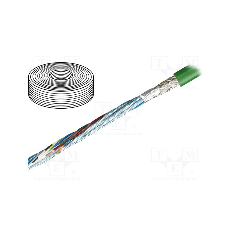 5 m x IGUS - CF884.009 - Wire: test lead cable, chainflex® CF884,hybrid, green, stranded