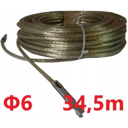 Customs rope 6mm 34 5m attached to the tarpaulin of a truck bus