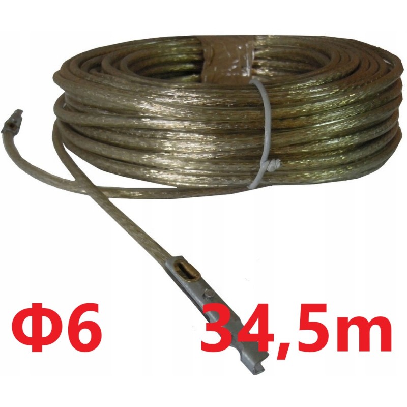 Customs rope 6mm 34 5m attached to the tarpaulin of a truck bus