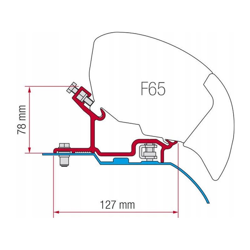 Adapter for awning f80 f65 kit ducato jumper boxer