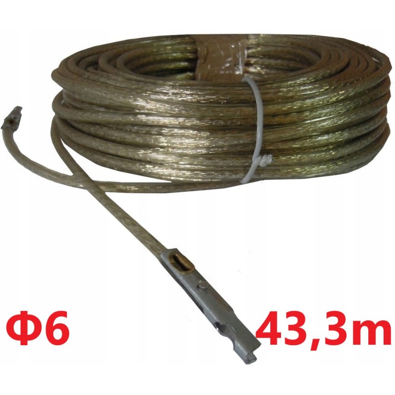 Customs rope 6mm 43 3m attached to the tarpaulin of a truck