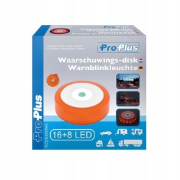Flash warning lamp disc flare 16 8 LEDs