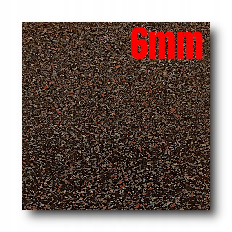 Anti-slip mat 25cmx25cm 6mm, cut, 8 pcs