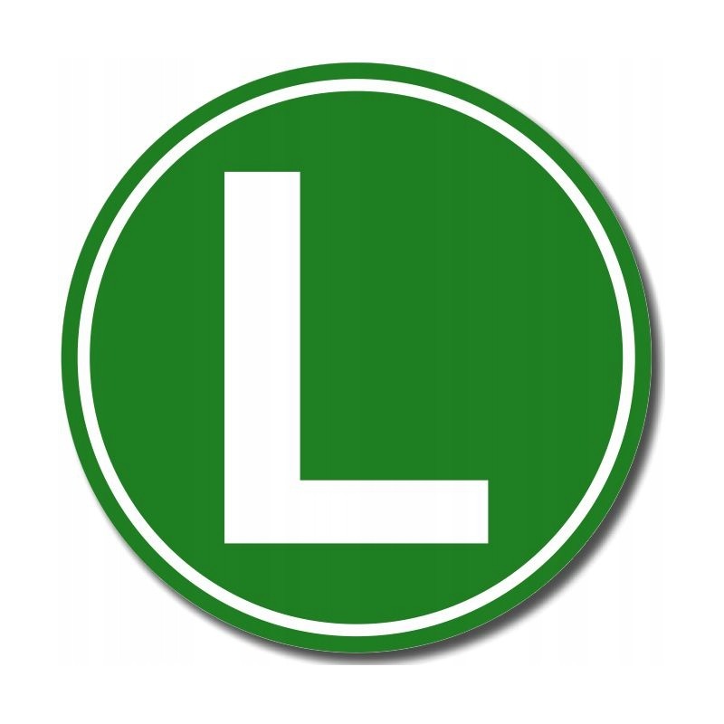 Sticker letter l marking low noise truck 20 cm
