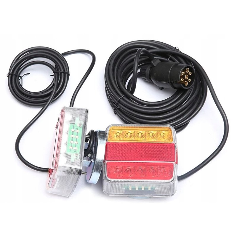 Set of LED tail lamp magnet trailer 5m lamps