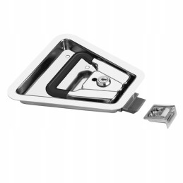 Recessed trapezoidal door handle for ice room