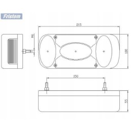Trailer combination rear lamp fristom md 36 comp