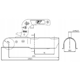 Ball hitch for a 750kg steelpress trailer