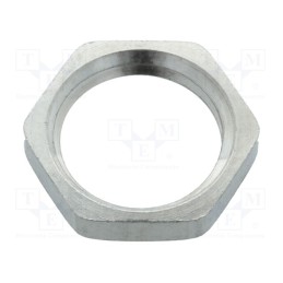 5 pcs x LAPP - 52003490 - Nut, PG7, brass, nickel, Thk: 2.8mm, Spanner: 15mm, Thread: PG