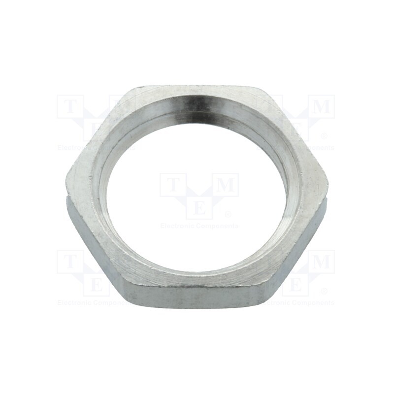 5 pcs x LAPP - 52003490 - Nut, PG7, brass, nickel, Thk: 2.8mm, Spanner: 15mm, Thread: PG