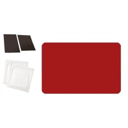 Lata for infusion of tarpaulins, set for gluing cold tarpaulins, red
