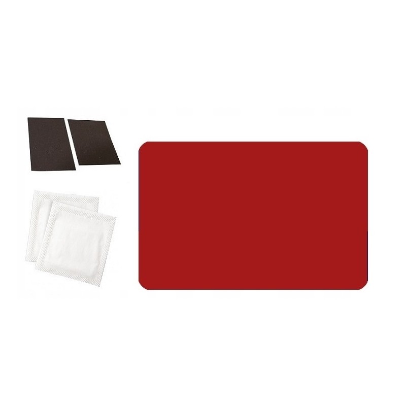 Lata for infusion of tarpaulins, set for gluing cold tarpaulins, red