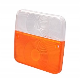 White and orange lamp shade