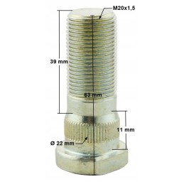 Rear wheel stud w25 13 00 16a