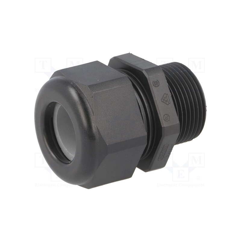 5 pcs x HUMMEL - 1.209.2501.31 - Cable gland, with long thread, M25, 1.5, IP68, polyamide, black