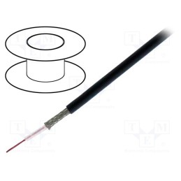 5 m x BELDEN - 9239 0101000 - Wire: coaxial, RG174, 1x26AWG, stranded, CCS, PVC, black, 305m