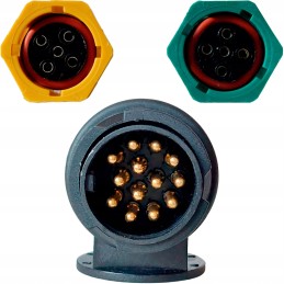 Bayonet harness cables for bicycle platform, 13 pin plug, 2m cable