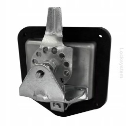 Door handle and lock of the hatch storage box