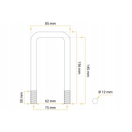 Square oval 145 62 145 trailer mounting