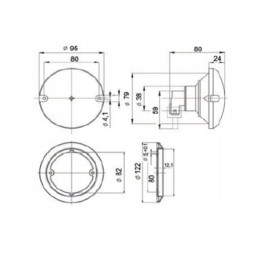 Reversing light lamp white Jokon trailer camper shop turismus pl