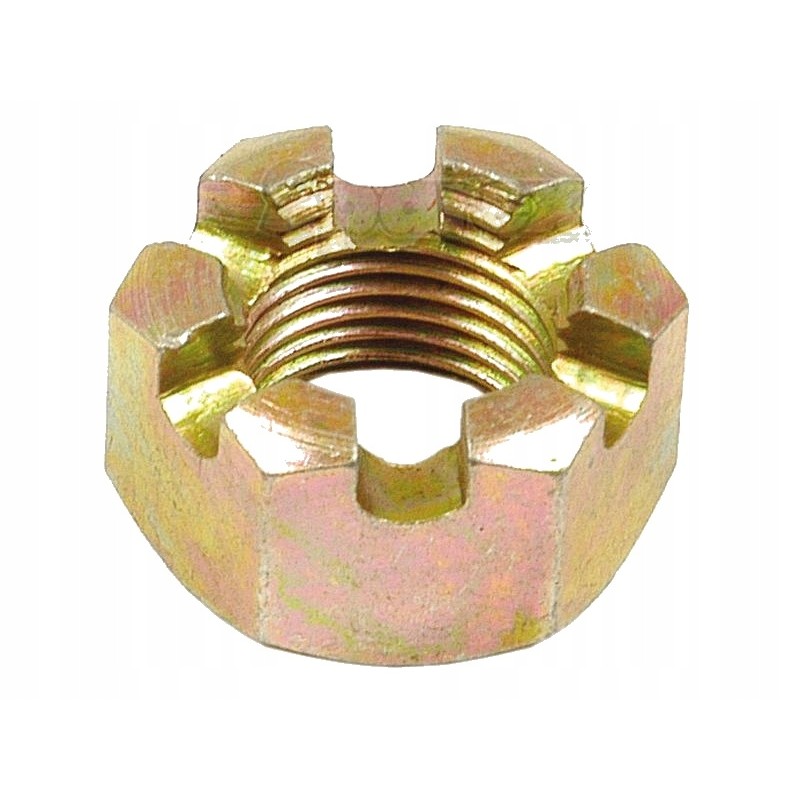 Crown nut 5 8 unf 8 8 zinc plated sparex
