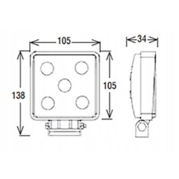 Halogen LED work lamp 12 24v