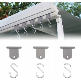 Set of 8 hooks for awnings, car tents and caravans