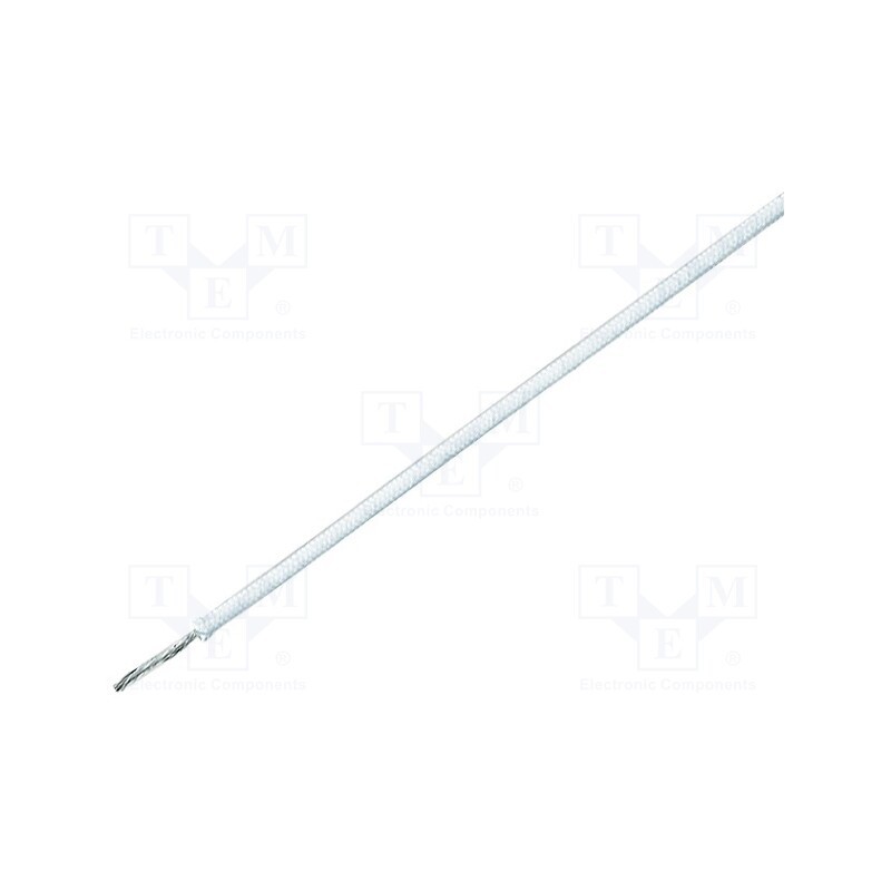 5 m x HELUKABEL - 47004 - Wire, SiF/GL, stranded, Cu, silicone, white, -60÷180°C, 300V,500V
