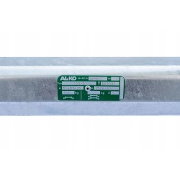 Unbraked axle al ko optima for light trailer 750kg 1240mm 1630mm 4x100