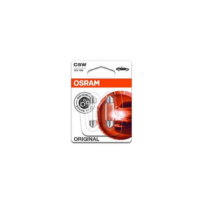 2x osram bulbs c5w 12v 5w sv8 5 8 6418 02b