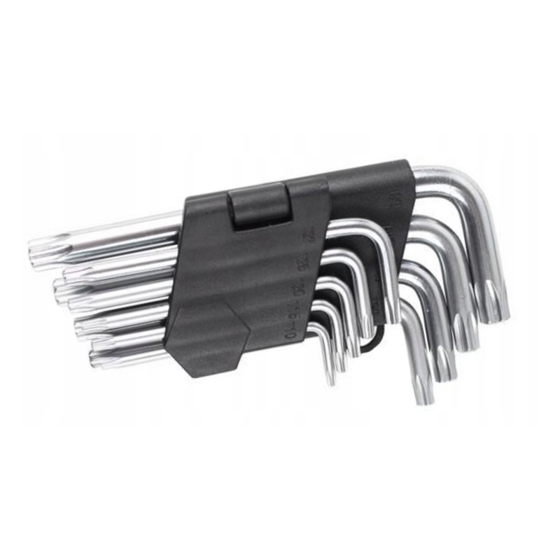 Set of long Torx Allen keys, 9 pcs