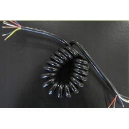 Flexible spiral cable for tow truck trailer, 7 pin