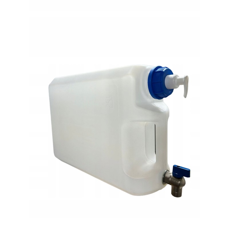 Water bank canister tank with tap and dispenser, 10l, narrow, flat