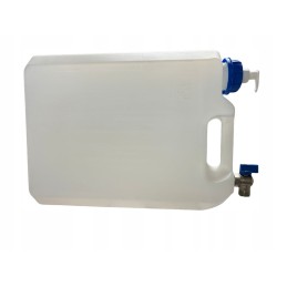 Water bank canister tank with tap and dispenser, 10l, narrow, flat