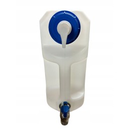 Water bank canister tank with tap and dispenser, 10l, narrow, flat
