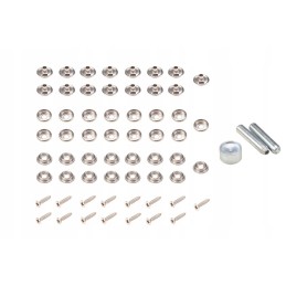 Set of 100 stainless steel snaps for boat sails, bimini tops, etc