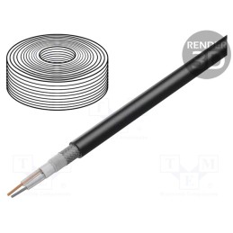 5 m x TASKER - C128 L.S.Z.H. - Wire: microphone cable, 2x0.35mm2, black, OFC, -30÷70°C, LSZH